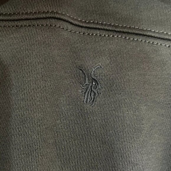 NWT AllSaints Mens Sweatshirt Gray Jumper Sweater Raven Crew Ramskull Top SZ L - Picture 3 of 8